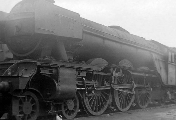 Class A3 No.60049 Galtee More of Grantham shed (34F) outside the shed, alongside V2 No.60809, on the morning of Sunday 29th April 1962. Photograph by Dave Hawkins, collection of Hylton Holt.